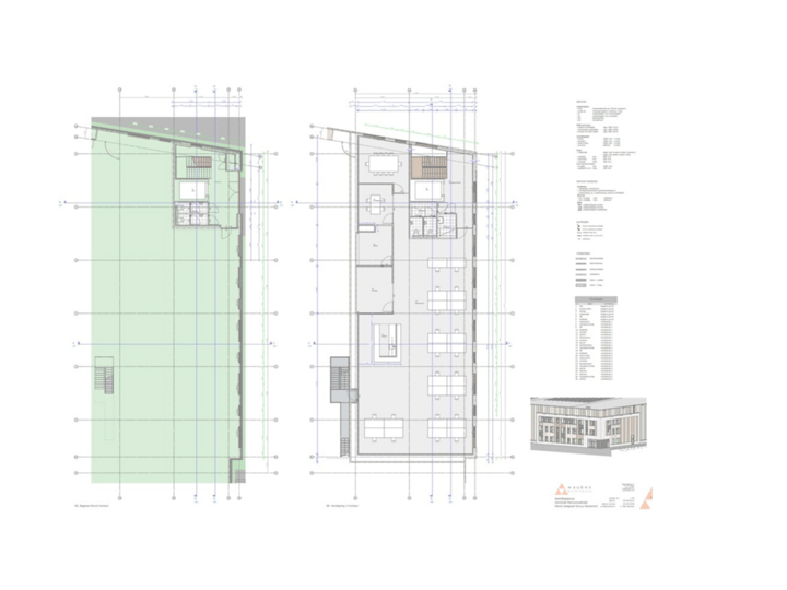 Overzichtstekening kantoor Mercuriusstraat 9 Kerkrade