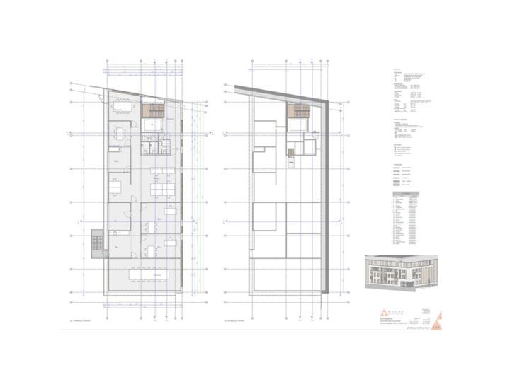 Overzichtstekening kantoor Mercuriusstraat 9 Kerkrade
