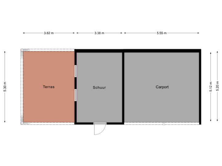Terras / Schuur / Carport