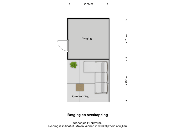 Berging en overkapping