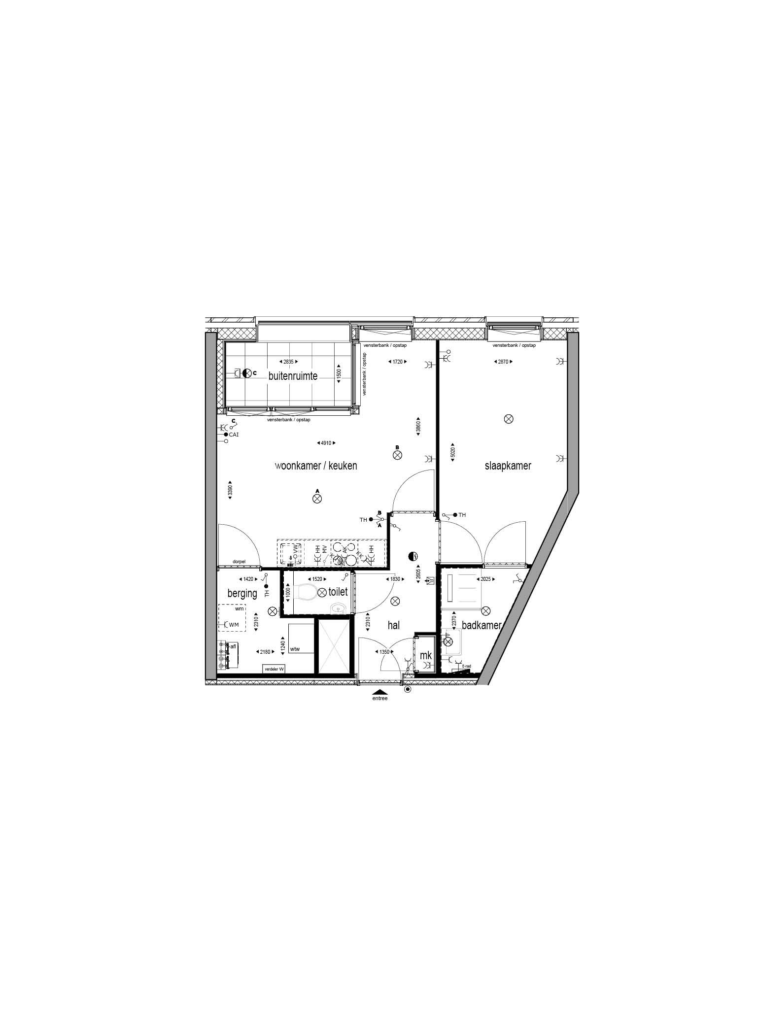 Foto 3 van 2-kamerappartement met balkon (Bouwnr. 203)