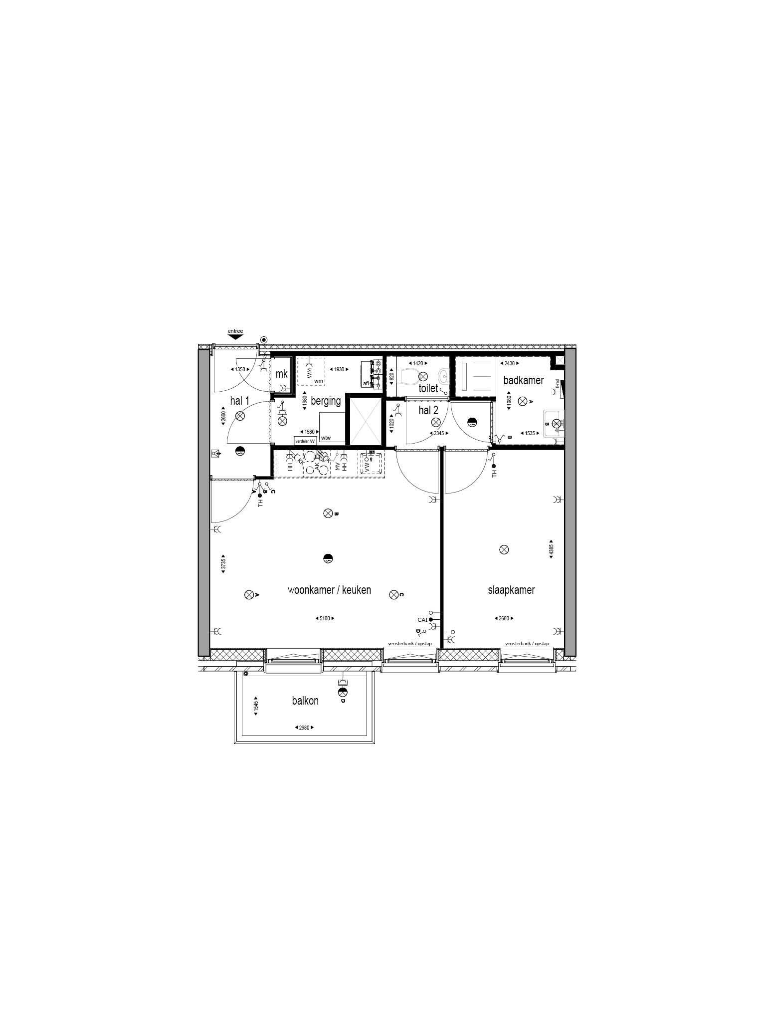 Photo 3 of 2-kamerappartement met balkon (Bouwnr. 214)