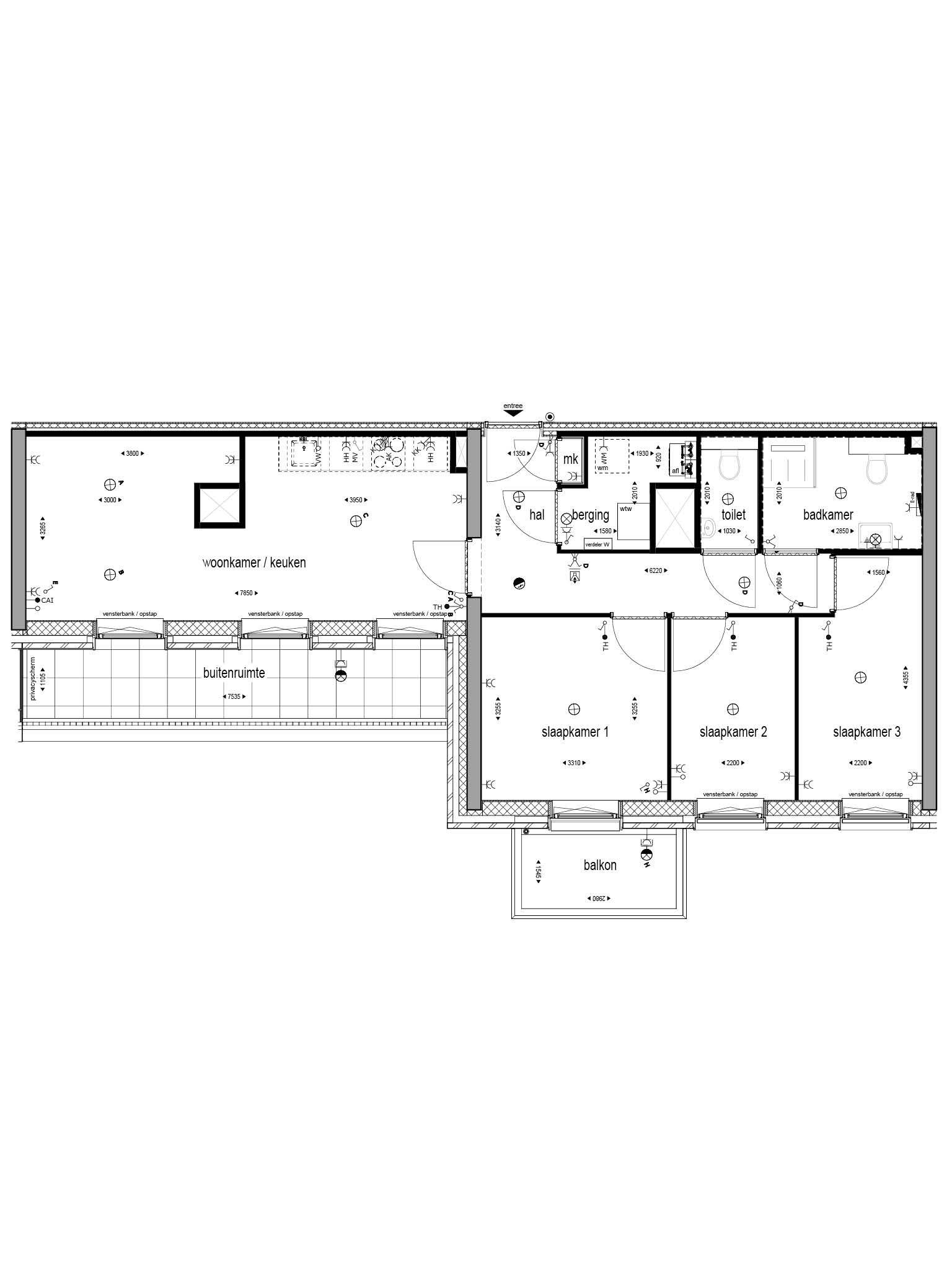 Foto 3 van 3/4-kamerappartement met dakterras (Bouwnr. 277)