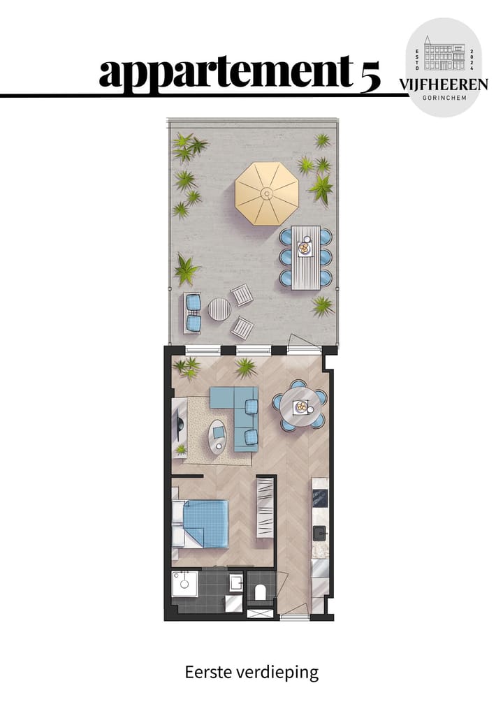 Foto 6 van Appartement (Bouwnr. 5)