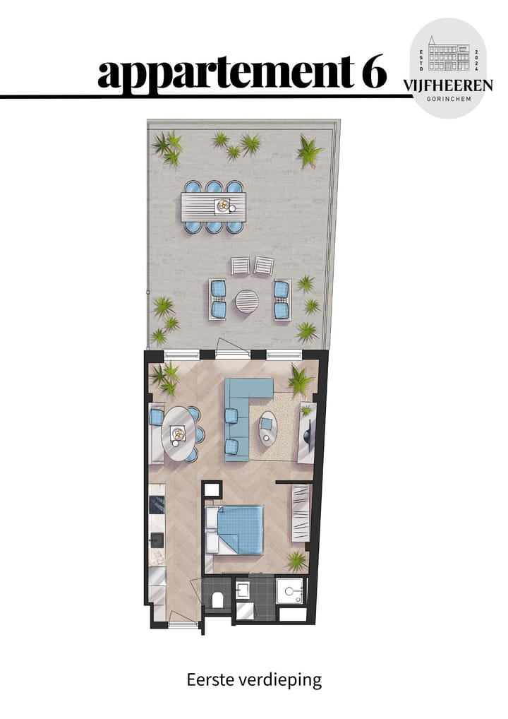 Foto 6 van Appartement (Bouwnr. 6)