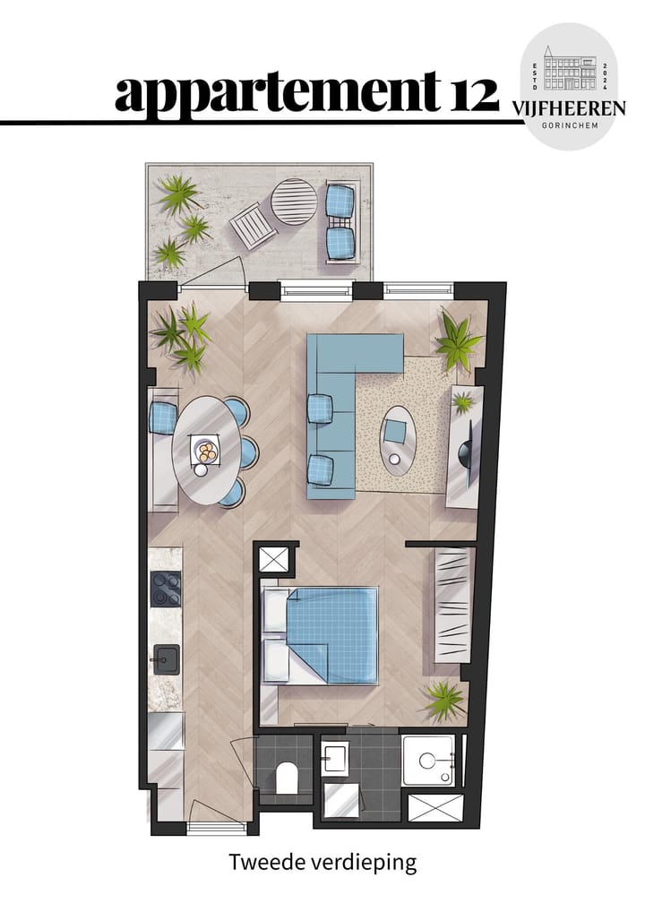 Foto 6 van Appartement (Bouwnr. 12)