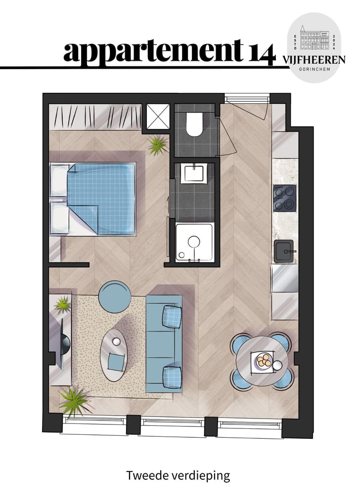 Foto 6 van Appartement (Bouwnr. 14)