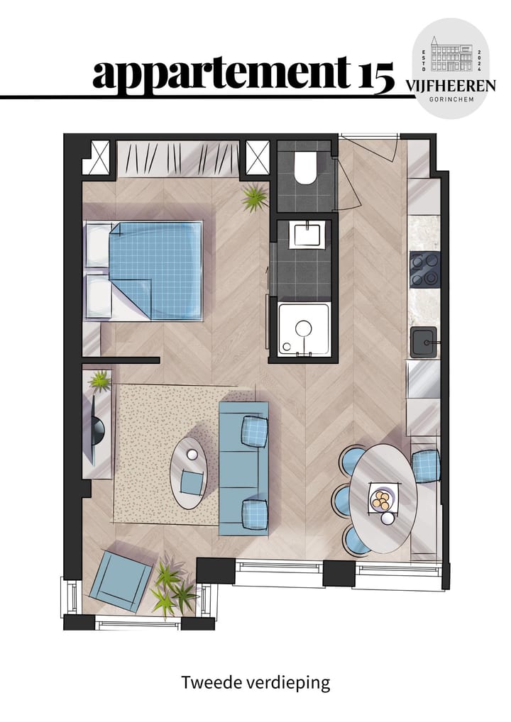 Foto 6 van Appartement (Bouwnr. 15)