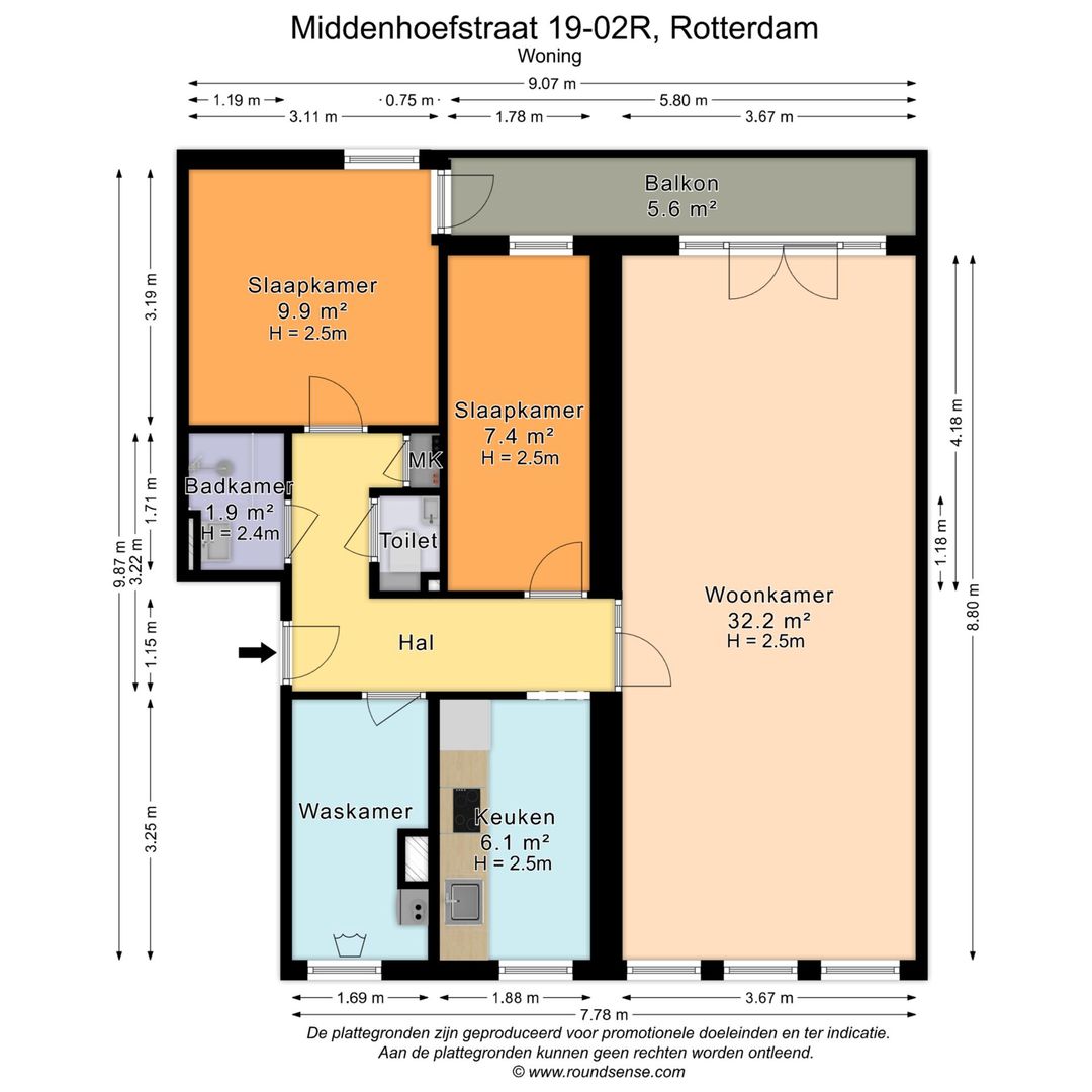 Foto 32 van Middenhoefstraat 19-02R