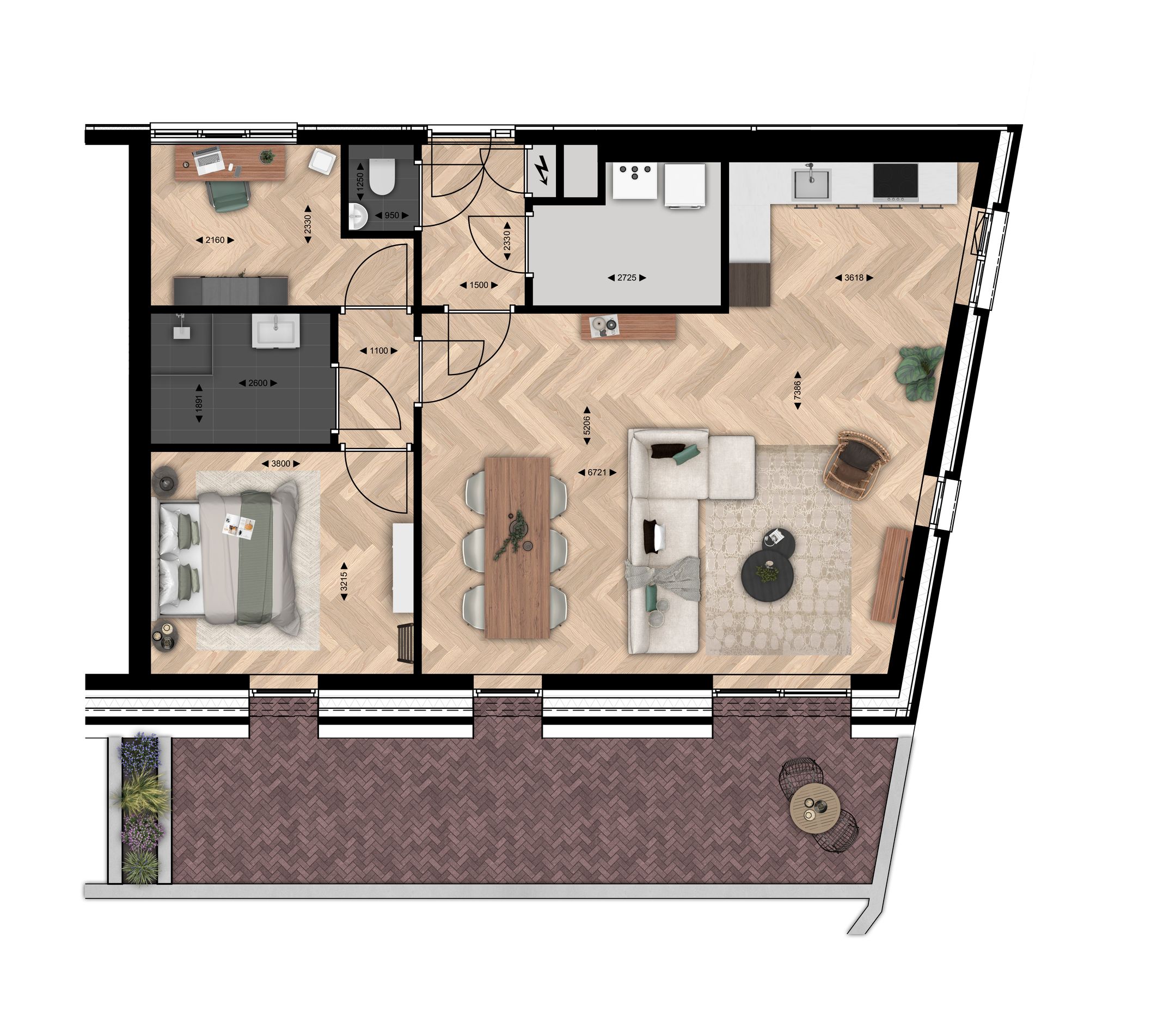 Foto 6 van APPARTEMENT TYPE A (Bouwnr. 1)