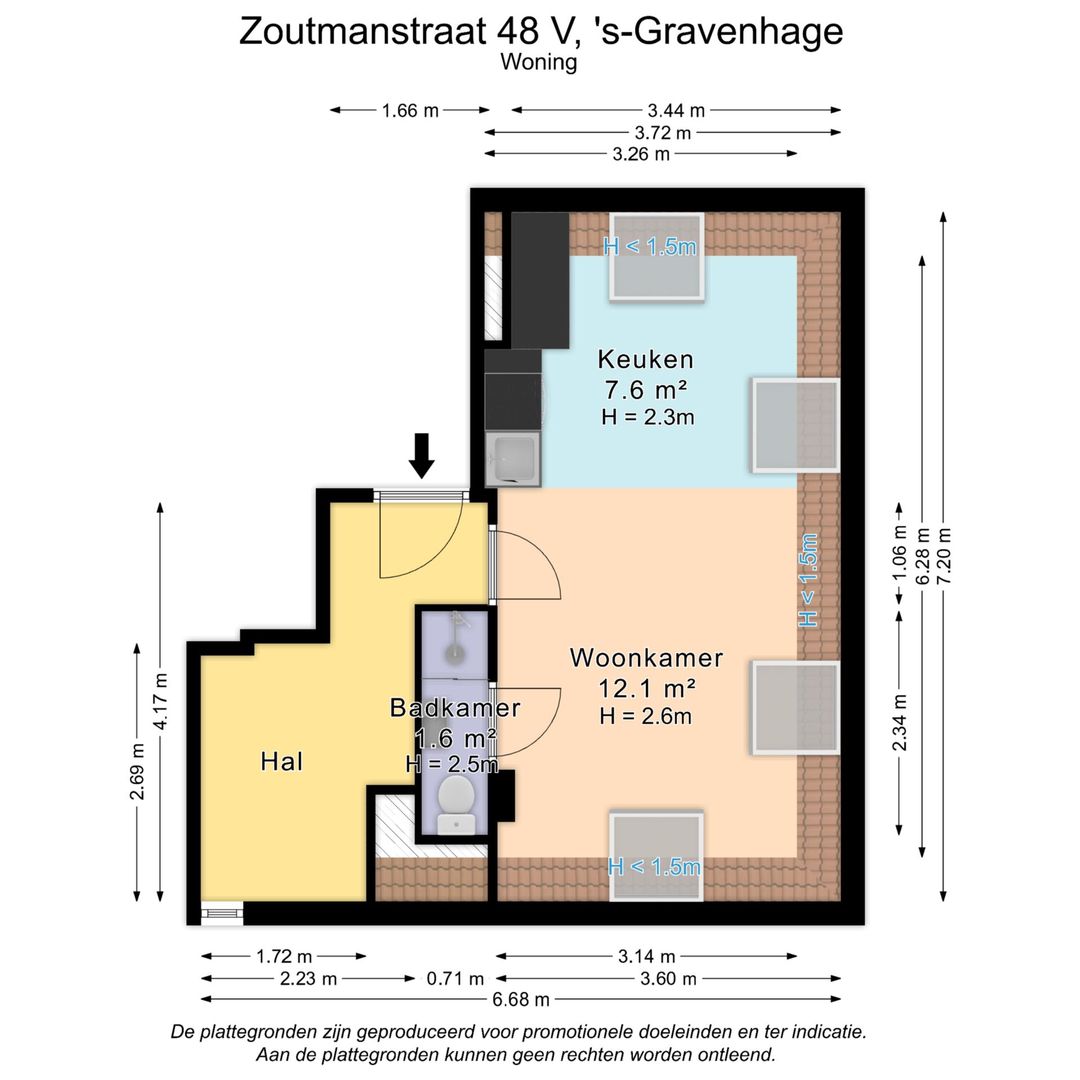 Foto 26 van Zoutmanstraat 48-V