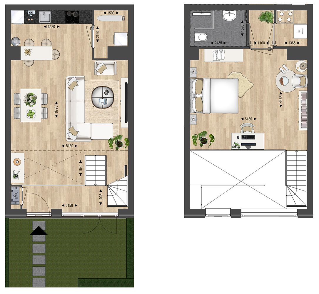 Foto 9 van Entresol woningen XL met tuin (Bouwnr. 14)
