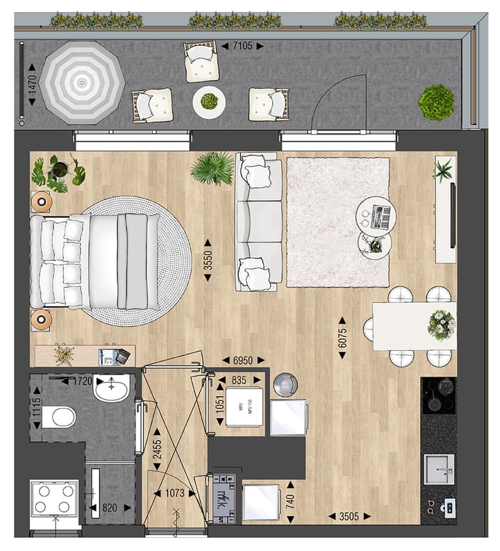 Photo 21 of Studio met terras type 2 (Bouwnr. 125)