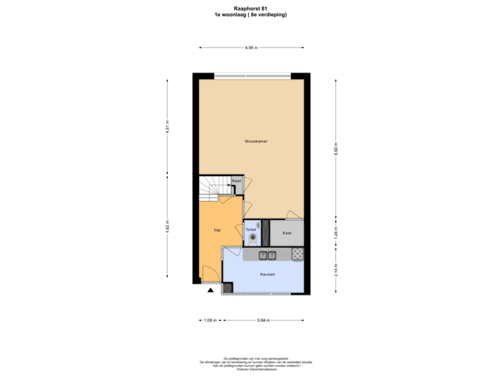 1e woonlaag ( 6e verdieping)
