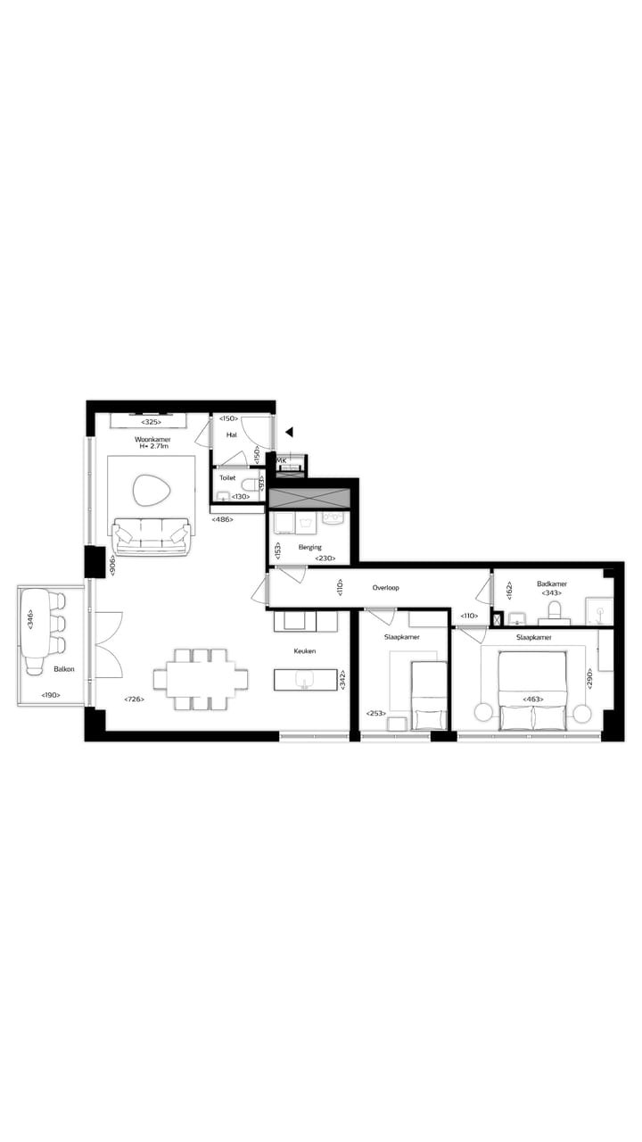 Foto 2 van Appartement type D (Bouwnr. 28)