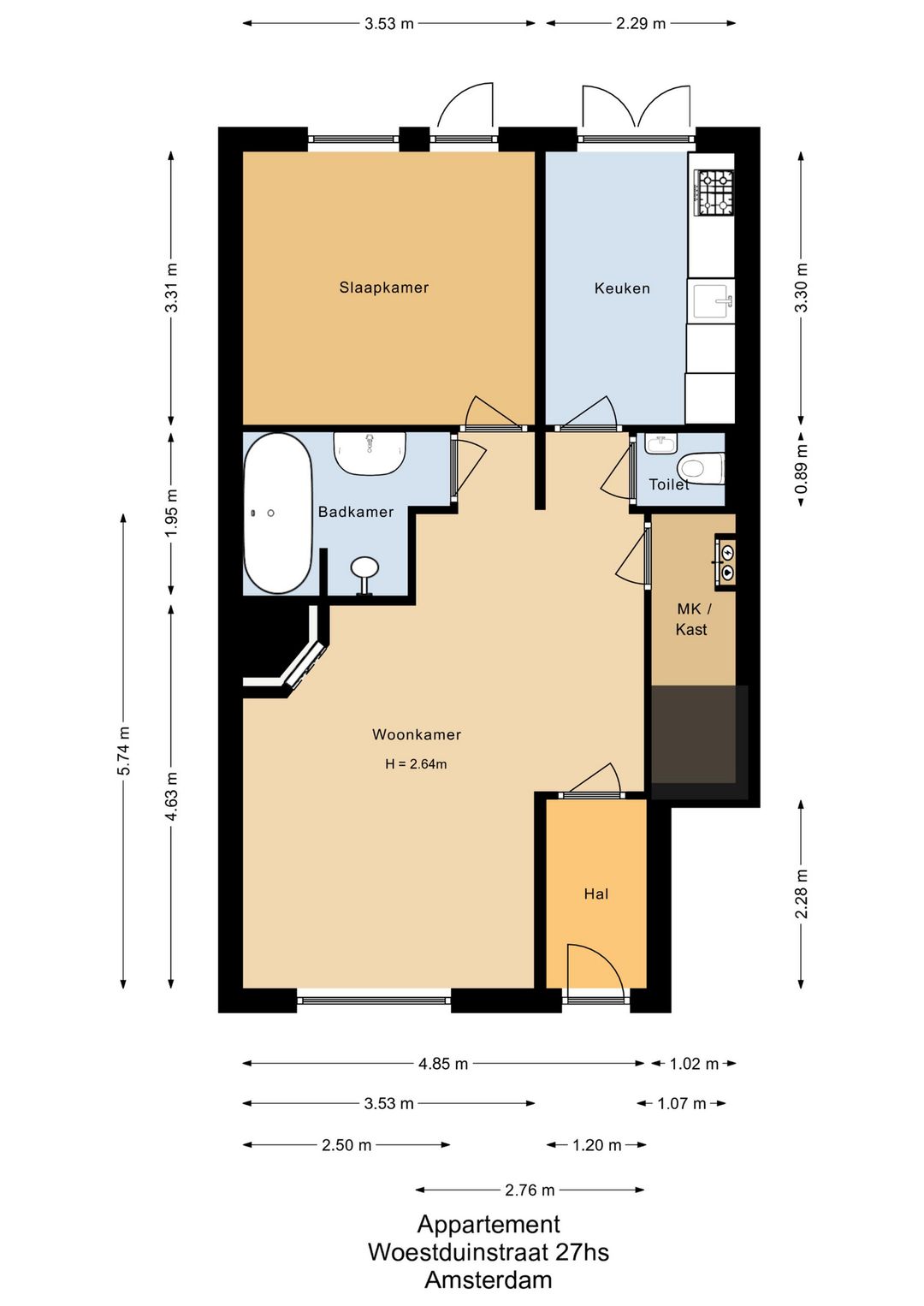 Foto 23 van Woestduinstraat 27-H