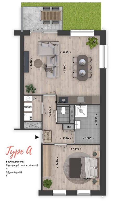 Foto van Type A Benedenwoning