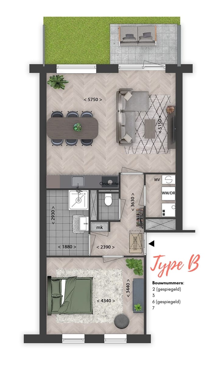 Foto 1 van Type B (Bouwnr. 3)