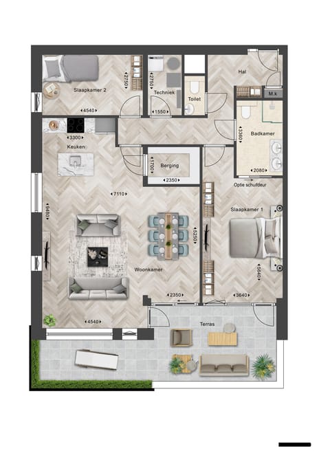 Appartement (Bouwnr. W1)