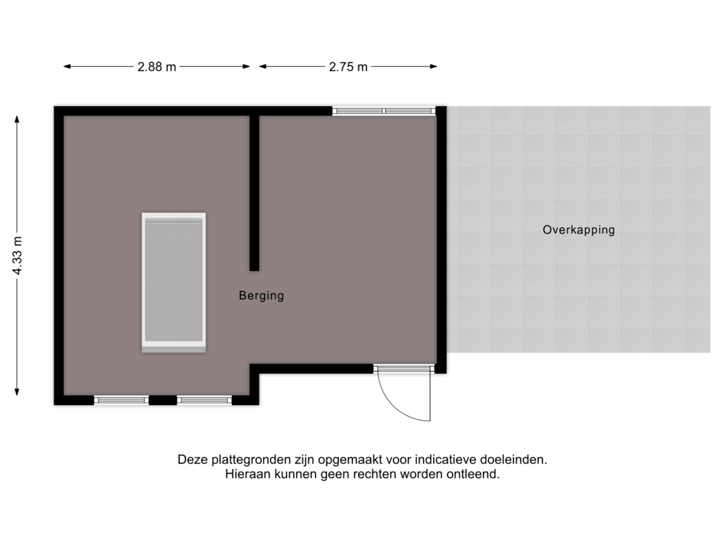 Berging met overkapping