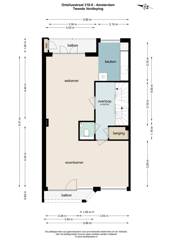 Foto 27 van Orteliusstraat 318-2