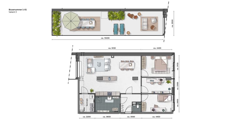 Photo 12 of 2-kamer Appartement (Bouwnr. 1.01)