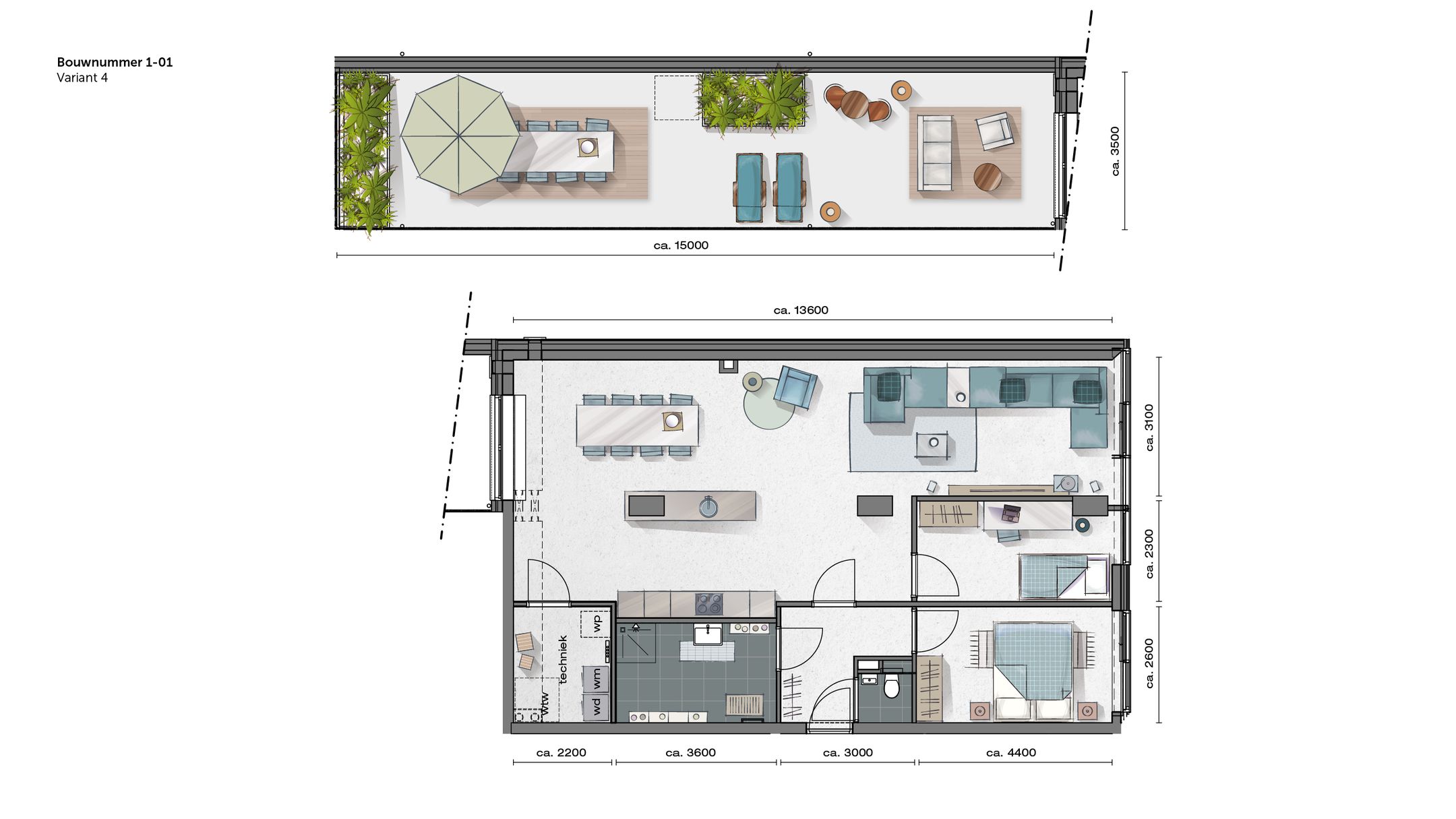 Foto 9 van 2-kamer Appartement (Bouwnr. 1.01)