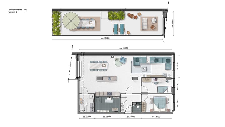 Photo 13 of 2-kamer Appartement (Bouwnr. 1.01)