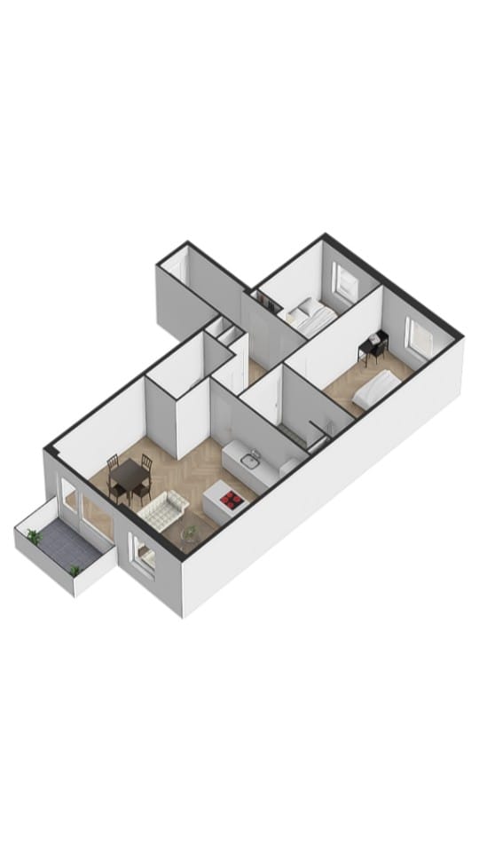 Foto 5 van A - 3 kamer appartement (Bouwnr. 1)