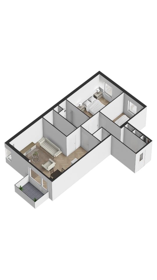 Foto 4 van A - 3 kamer appartement (Bouwnr. 3)