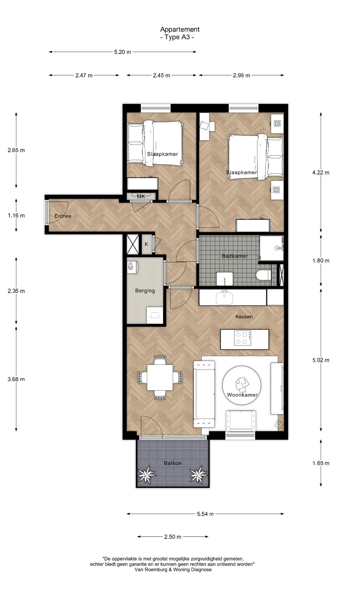 Photo 4 of A - 3 kamer appartement (Bouwnr. 13)