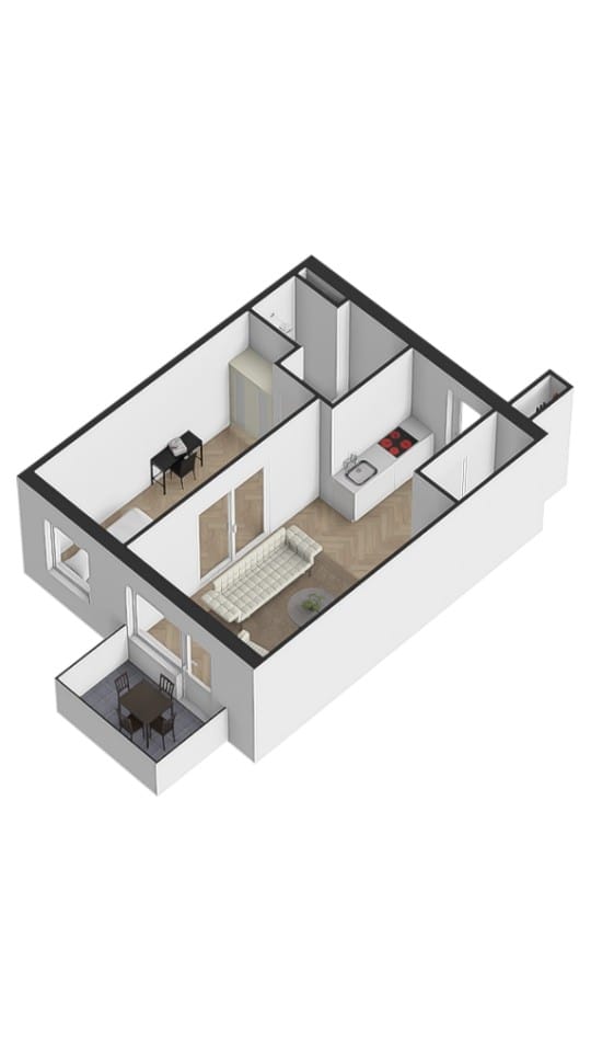 Foto 4 van B - 2 kamer appartement (Bouwnr. 6)