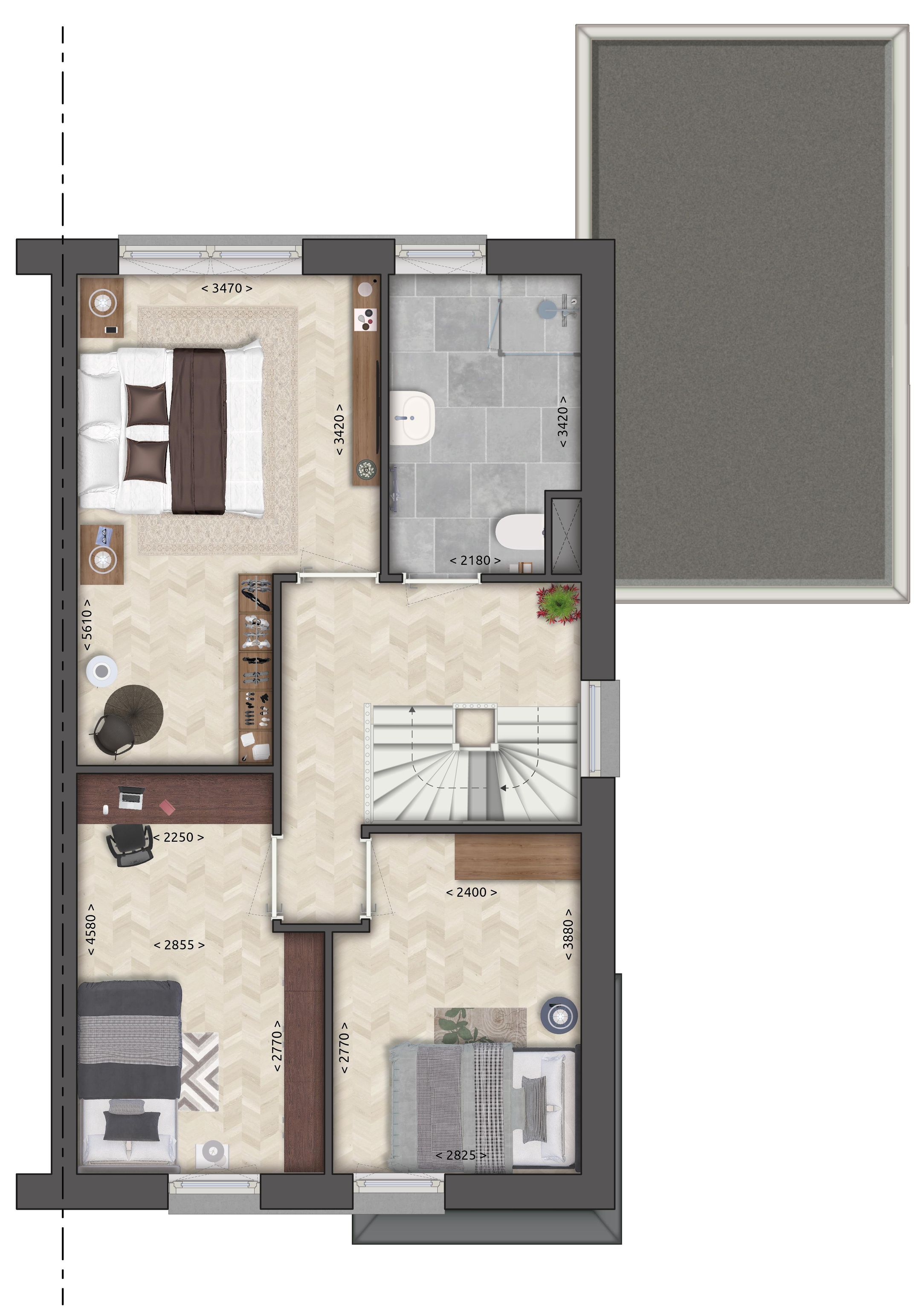 Foto 3 van 2 onder 1 kap (Bouwnr. 19)