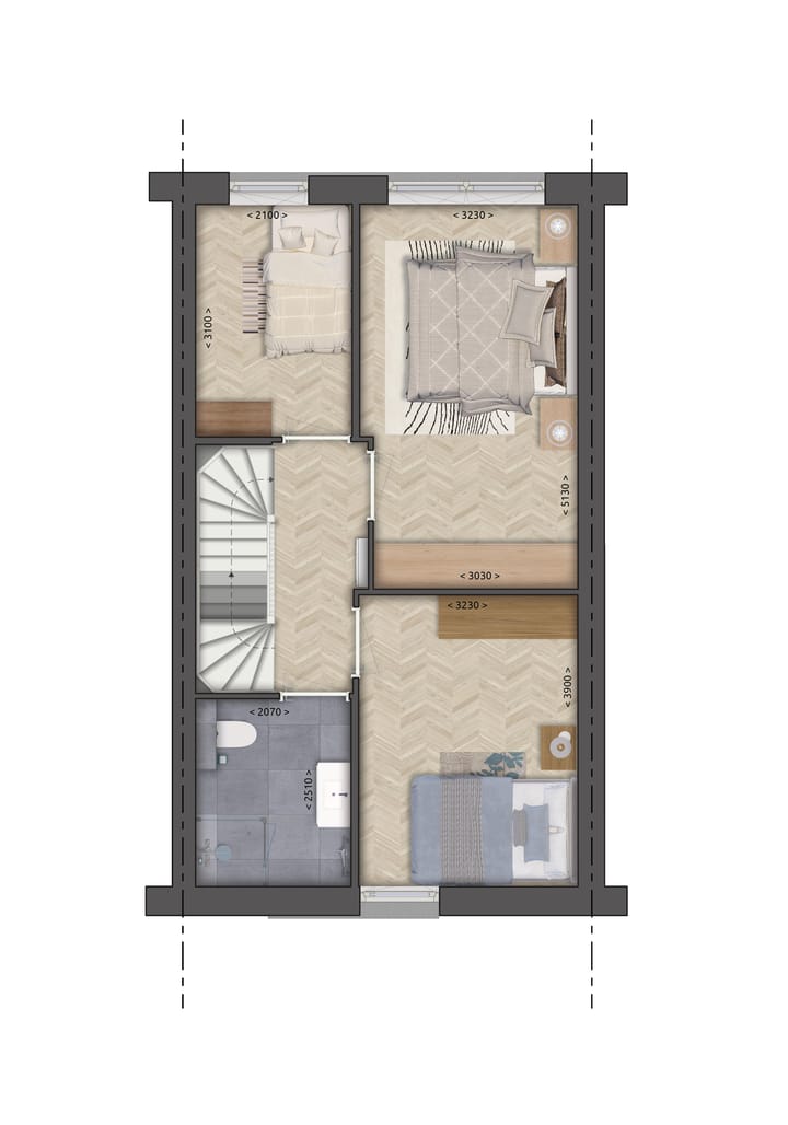 Foto 3 van Tussenwoning (Bouwnr. 5)