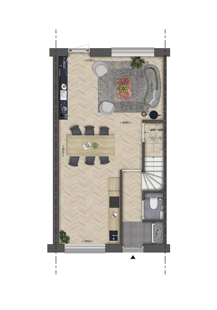 Foto 2 van Tussenwoning (Bouwnr. 6)