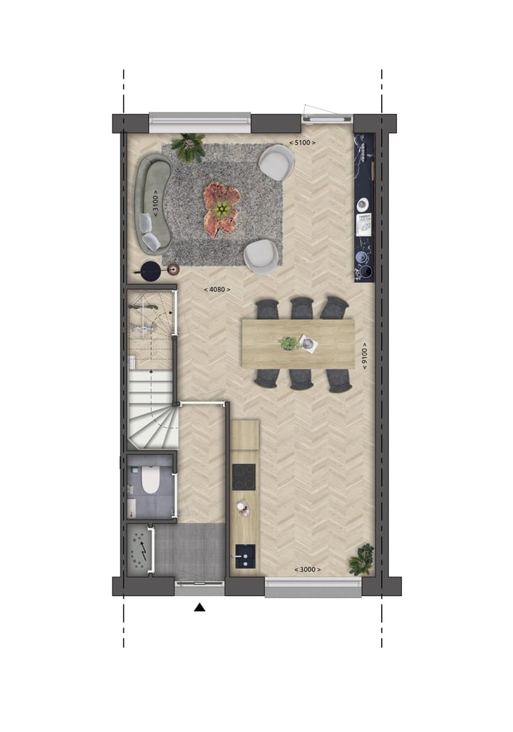 Foto 2 van Tussenwoning (Bouwnr. 5)