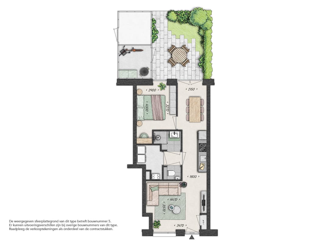 Foto 8 van 2-kamer appartement - De Maalsteen (Bouwnr. 004)