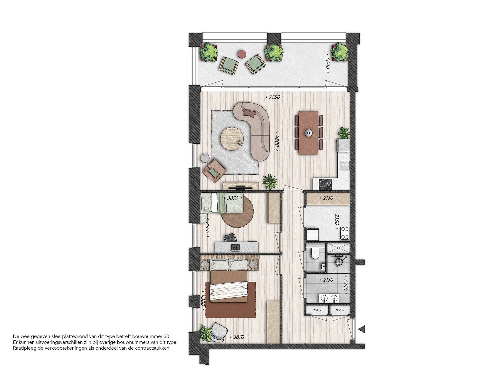 Foto 6 van 3-kamer appartement - De Waaierij (Bouwnr. 014)