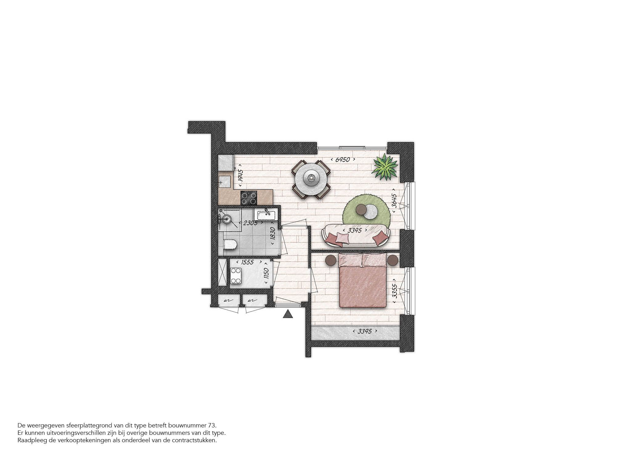 Foto 6 van Starters appartement - De Pelsteen (Bouwnr. 055)