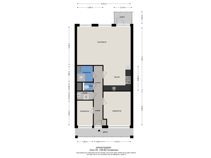 Appartement tweede verdieping