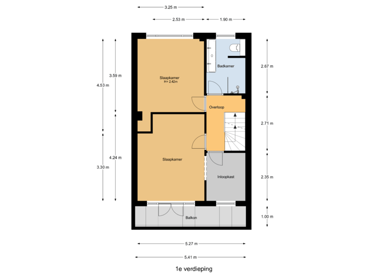 1e verdieping