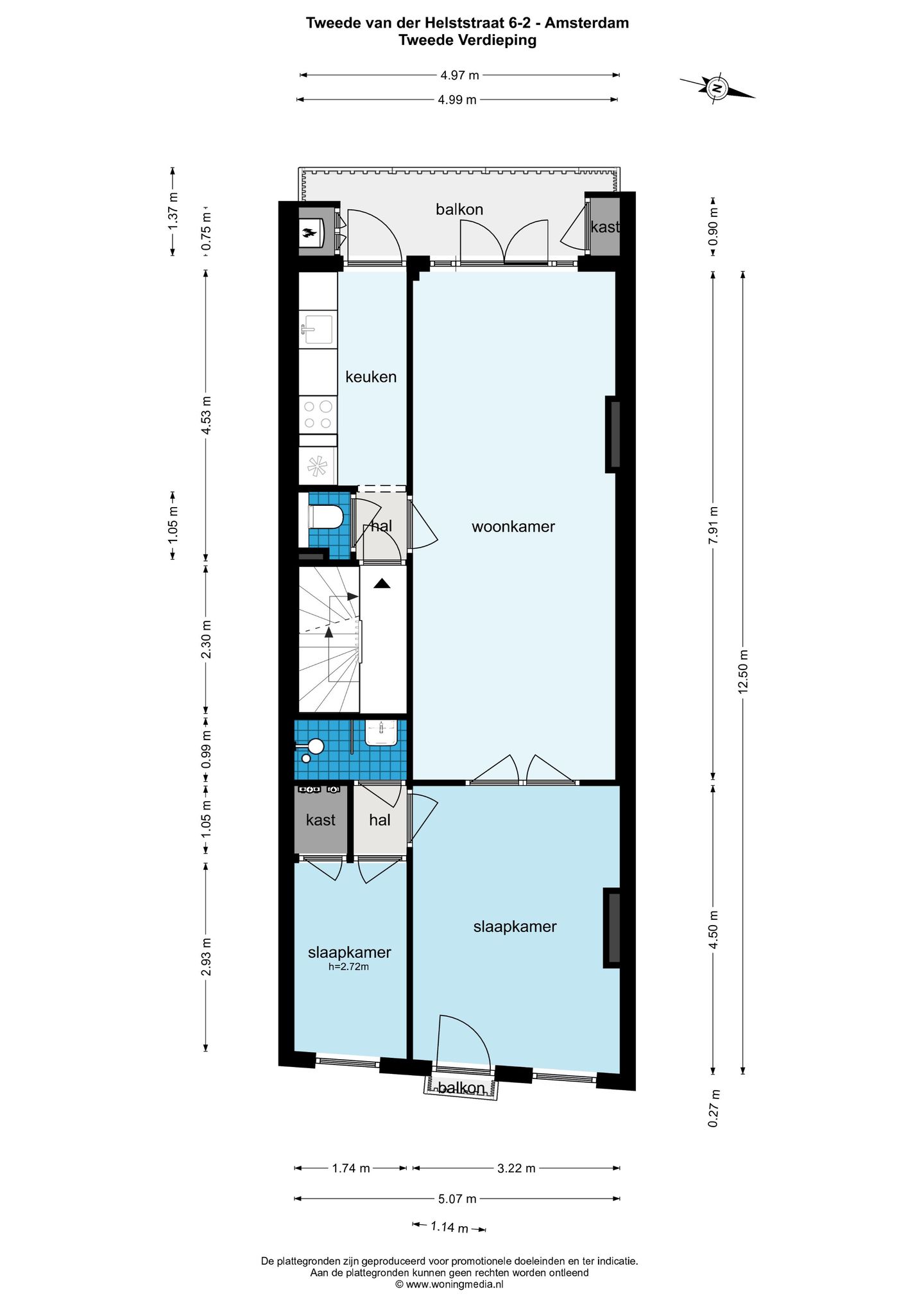 Foto 14 van Tweede Van der Helststraat 6-2