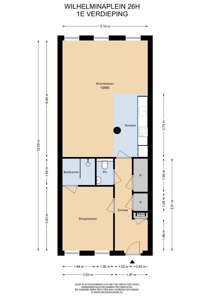 Foto 13 van Wilhelminaplein 26-H