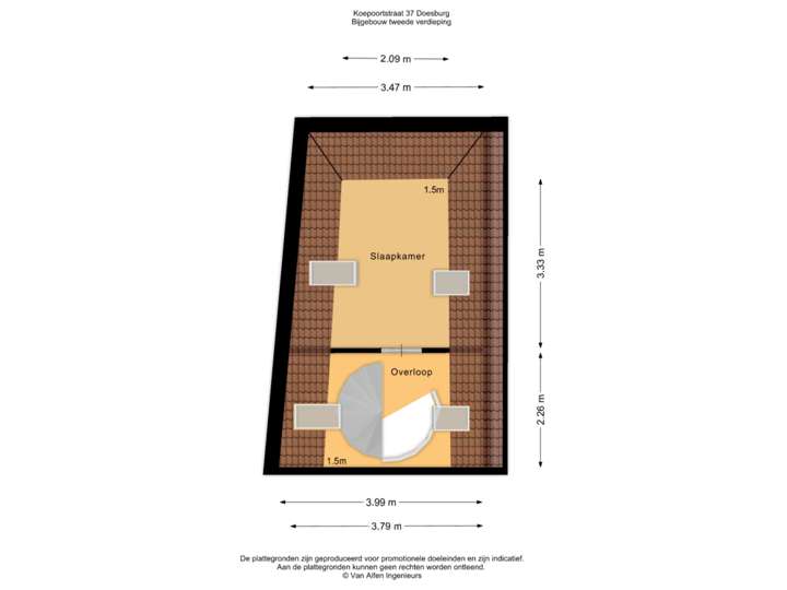 Bijgebouw tweede verdieping