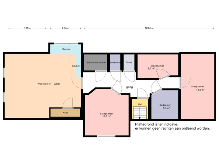 verdieping appartement/kamers