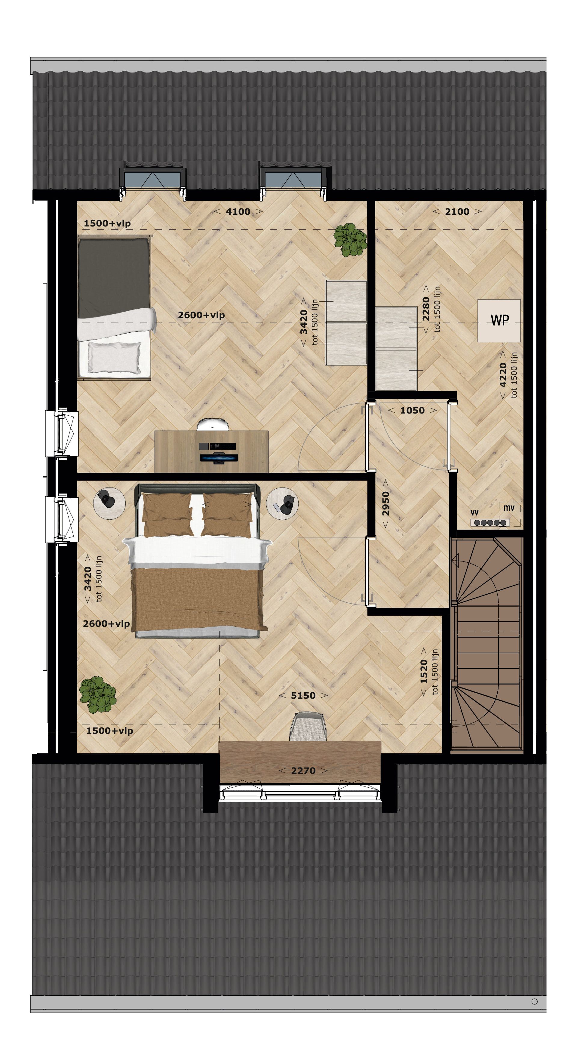 Foto 3 van Blok 1 (Bouwnr. 6)