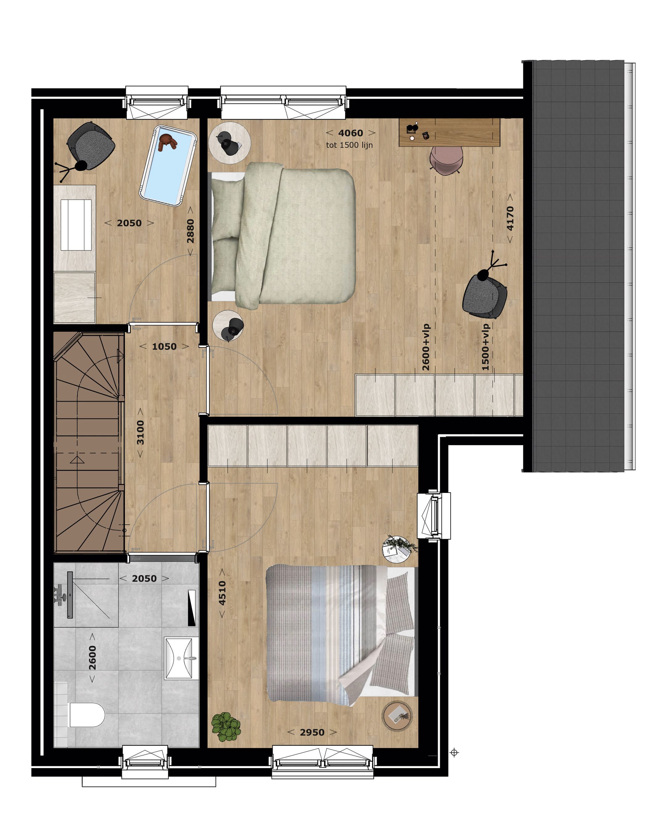 Foto 3 van Blok 5 (Bouwnr. 33)