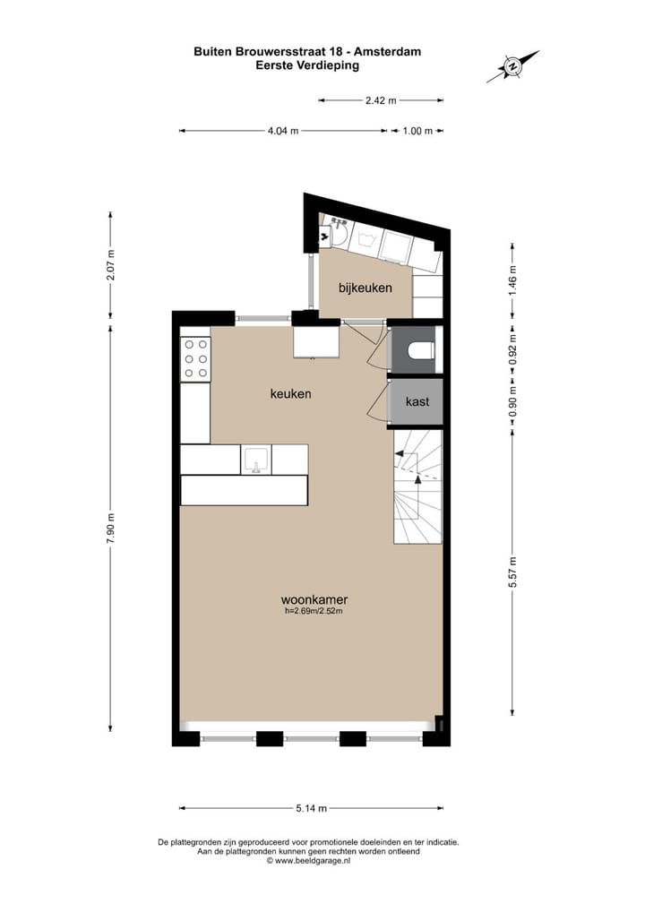 Foto 18 van Buiten Brouwersstraat 18-H