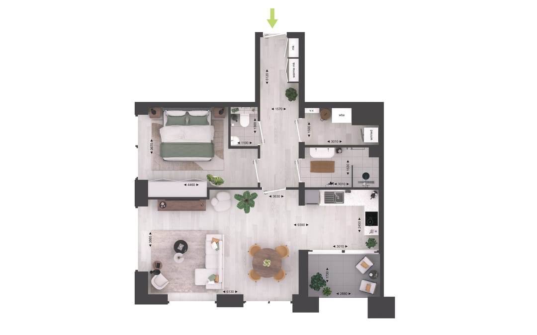 Foto 8 van SP.1.2 | 2-kamer appartement | SPARK (Bouwnr. 3)