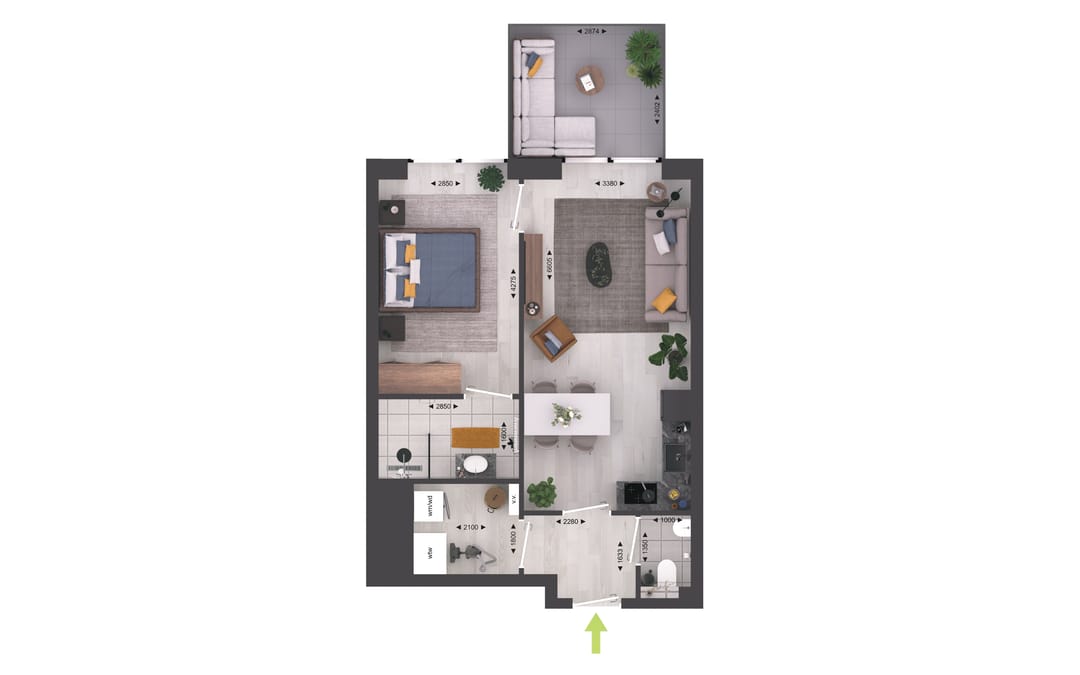 Foto 8 van SP.11.4 | 2-kamer appartement | SPARK (Bouwnr. 52)